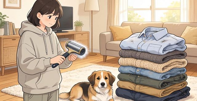养宠家庭衣服粘毛不用愁！一招轻松去毛，不伤衣料