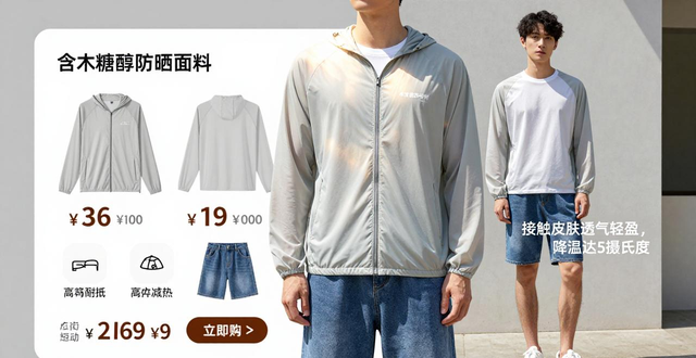 今夏爆款六合一防晒服受青睐，男士防晒服销量可观