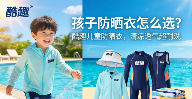 孩子防晒衣怎么选？酷趣儿童防晒衣，清凉透气超耐洗
