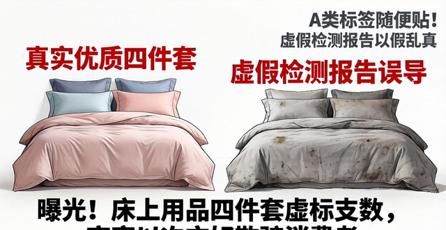 曝光！床上用品四件套虚标支数，商家以次充好欺骗消费者