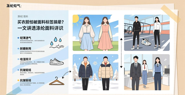 买衣服怕被面料标签搞晕？一文讲透涤纶面料知识