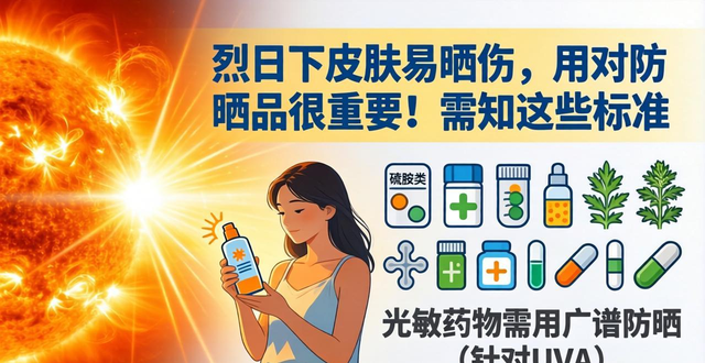 烈日下皮肤易晒伤，用对防晒品很重要！需知这些标准